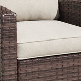 Vicllax Versatile Wicker Patio Sofa, Love Seat Glider, Chairs and Ottomans