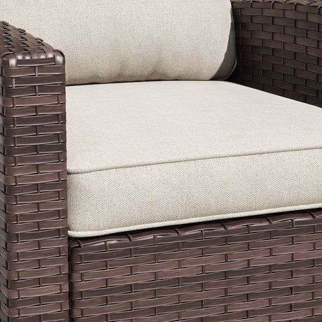 Vicllax Versatile Wicker Patio Sofa, Love Seat Glider, Chairs and Ottomans