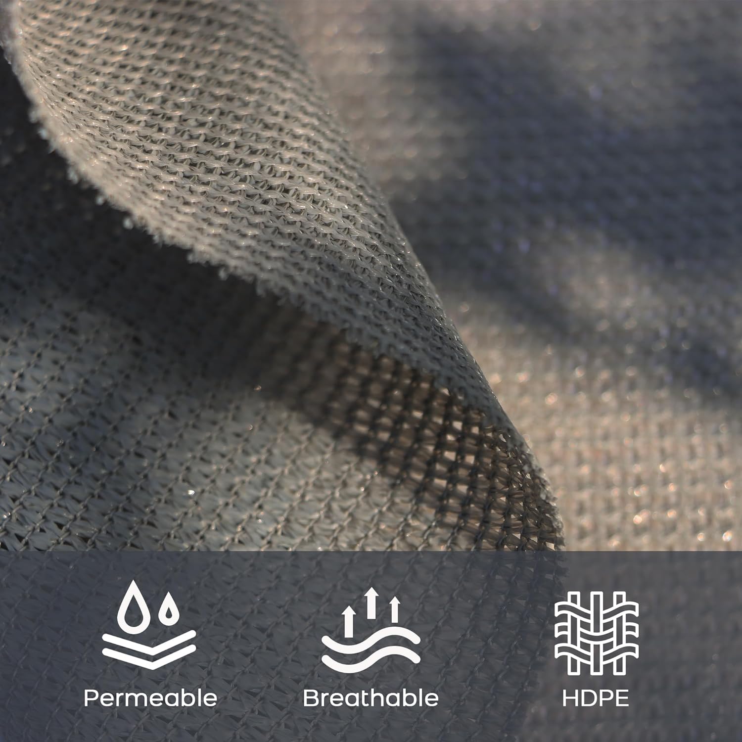 VICLLAX Shade Fabric Sun Shade Cloth Privacy Screen with Grommets for Patio Garden Pergola Cover Canopy