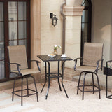 Vicllax Outdoor Swivel Bar Stools, Patio Bar Height Chair, Set of 2/4/6