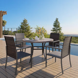 Vicllax Patio Wicker Dining Chairs Set of 2/4/6, Outdoor Rattan Dining Chairs