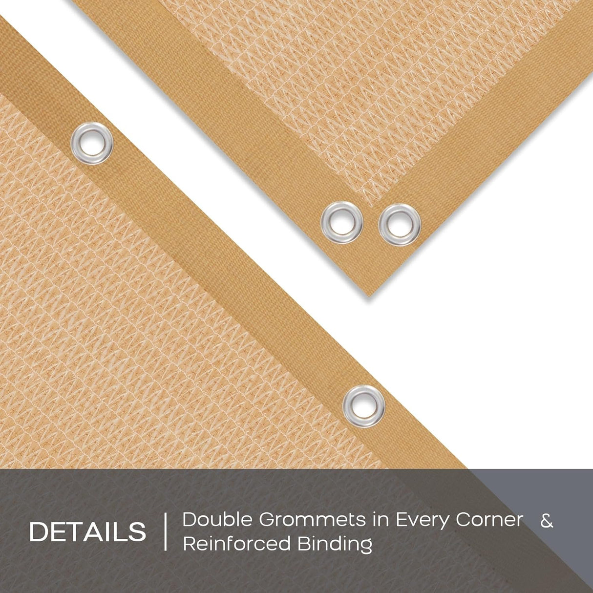 VICLLAX Shade Fabric Sun Shade Cloth Privacy Screen with Grommets for Patio Garden Pergola Cover Canopy