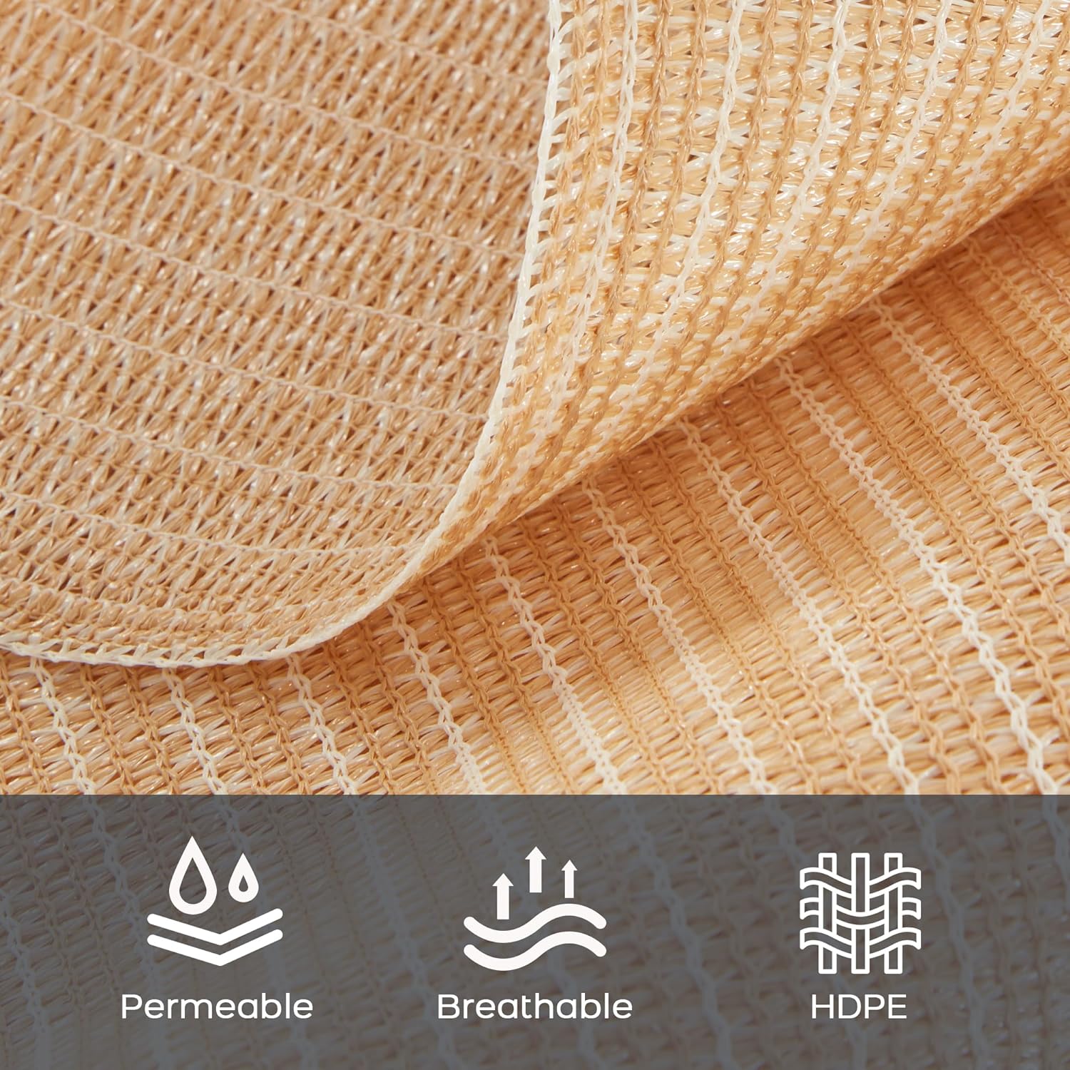 VICLLAX Shade Fabric Sun Shade Cloth Privacy Screen with Grommets for Patio Garden Pergola Cover Canopy