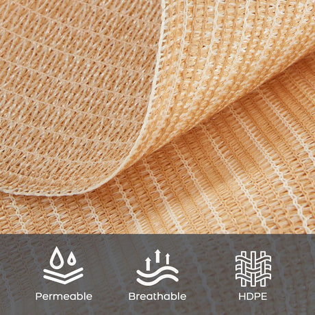 VICLLAX Shade Fabric Sun Shade Cloth Privacy Screen with Grommets for Patio Garden Pergola Cover Canopy