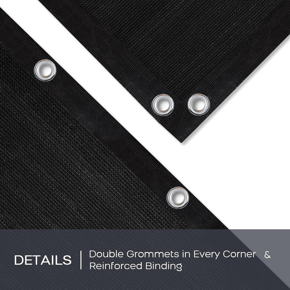 Vicllax 90% Shade Cloth Sun Shade Privacy Panel with Reinforced Grommets