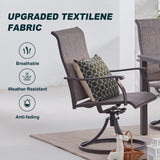 Vicllax 7-Piece Patio Dining Set, Outdoor Dining Table for 6 and Patio Swivel Chairs