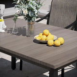 Vicllax 7-Piece Patio Dining Set, Patio Swivel Chairs and 63‘’ Outdoor Dining Table