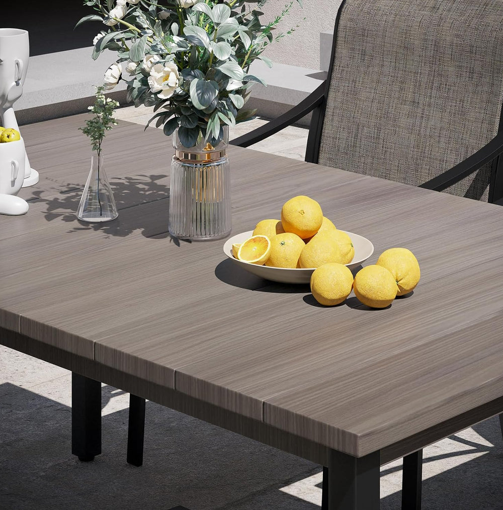 Vicllax 7-Piece Patio Dining Set, Patio Swivel Chairs and 63‘’ Outdoor Dining Table