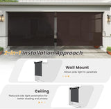 Vicllax Outdoor Cordless Sun Blocking Roller Shade, Patio Crank Roll Up Sun Shade