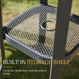 Vicllax 3/5 PCS Outdoor Swivel Bar Set, Patio Wicker Bar Chairs and Round Bar Table