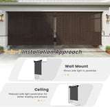 Vicllax Outdoor Cordless Sun Blocking Roller Shade, Patio Crank Roll Up Sun Shade