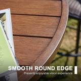 Vicllax 7 Pieces Outdoor Dining Set with 53" Round Dining Table and Swivel Chairs