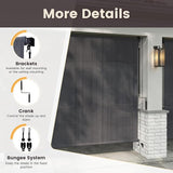 Vicllax Outdoor Cordless Sun Blocking Roller Shade, Patio Crank Roll Up Sun Shade