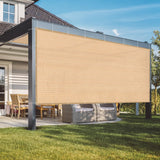 VICLLAX Shade Fabric Sun Shade Cloth Privacy Screen with Grommets for Patio Garden Pergola Cover Canopy