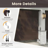 Vicllax Outdoor Cordless Sun Blocking Roller Shade, Patio Crank Roll Up Sun Shade