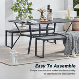 Vicllax 53" Outdoor Bench for Lawn Garden, Backless Patio Garden Bench