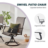 Vicllax 7-Piece Patio Dining Set, Outdoor Dining Table for 6 and Patio Swivel Chairs