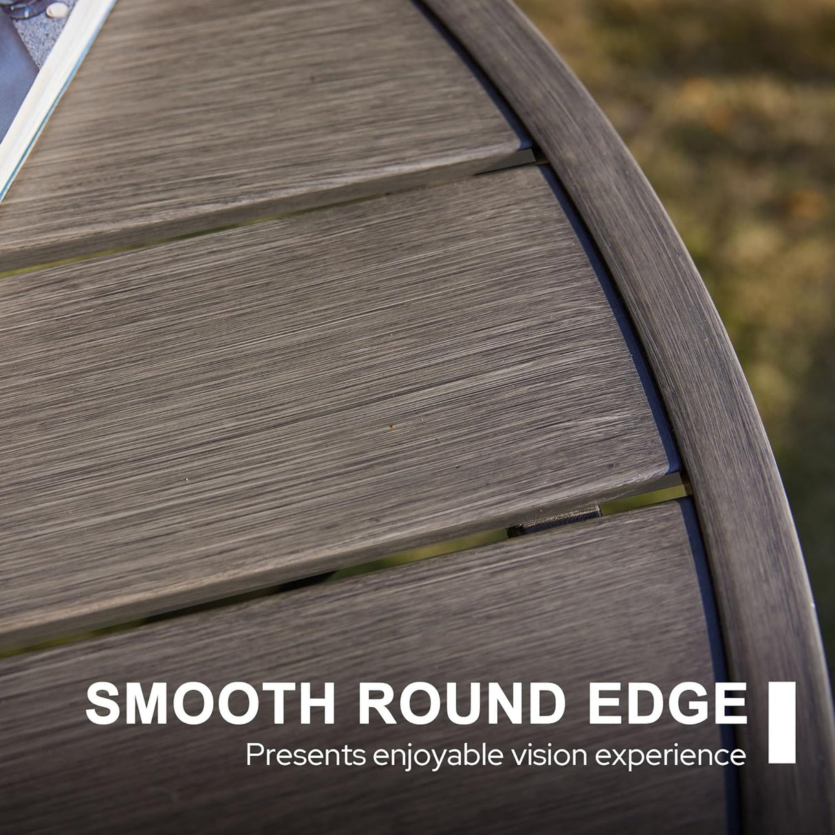 Vicllax 7 Pieces Outdoor Dining Set with 53" Round Dining Table and Swivel Chairs