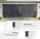 Vicllax Outdoor Cordless Sun Blocking Roller Shade, Patio Crank Roll Up Sun Shade