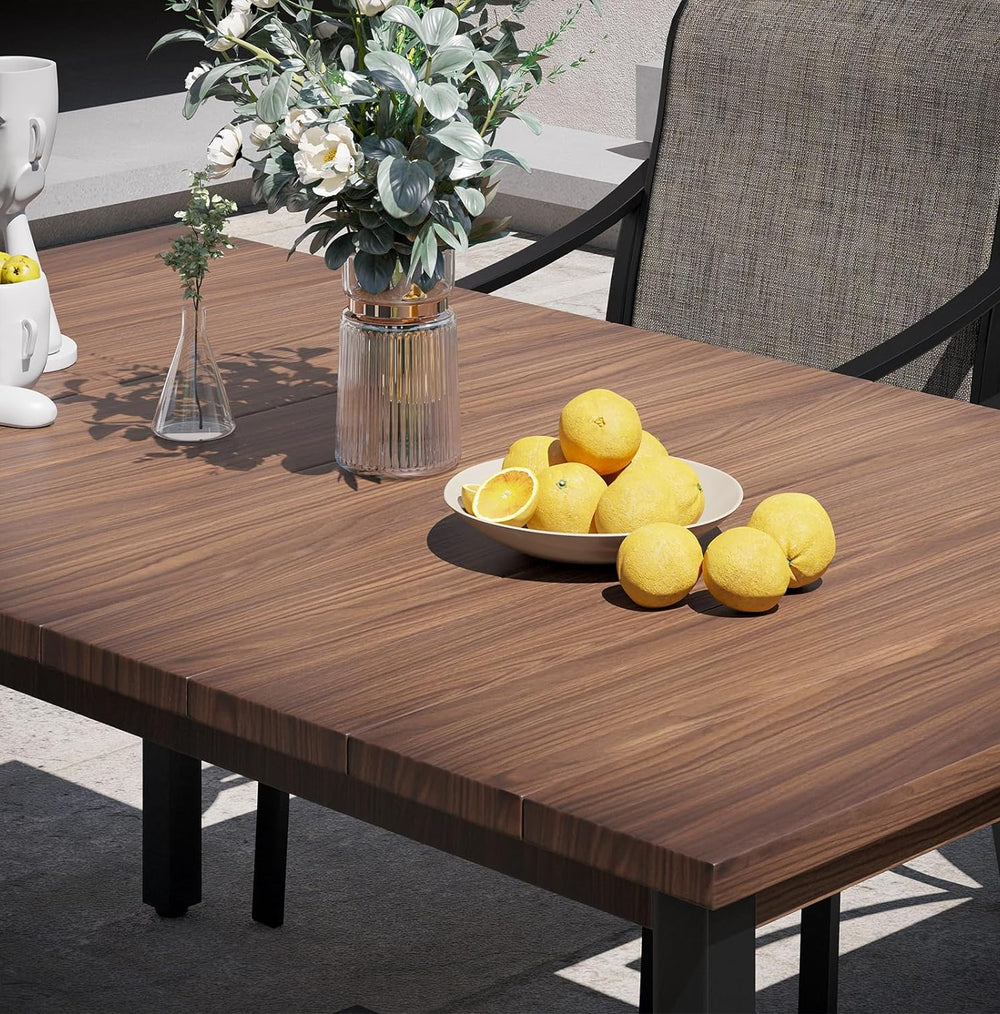 Vicllax 7-Piece Patio Dining Set, Patio Swivel Chairs and 63‘’ Outdoor Dining Table