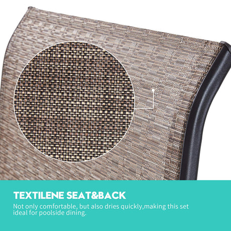 Vicllax Taburetes de bar giratorios para exteriores, juego de sillas y muebles de altura para barra de patio, juego de 2/4/6 