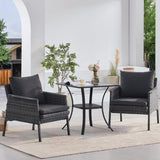 Vicllax Mesa cuadrada pequeña para exteriores, mesa de bistró para patio 