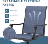 Vicllax 9 Pieces Outdoor Dining Set with 59" Square Dining Table and Swivel Chairs