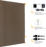 Vicllax Outdoor Sun Blocking Roller Shade, Patio Roll Up Shade Blinds