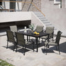Vicllax 7-Piece Outdoor Dining Set, Rectangle Dining Table for 6 and Patio Dining Chairs