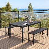 Vicllax 51" Outdoor Bench for Lawn Garden, Backless Patio Garden Bench