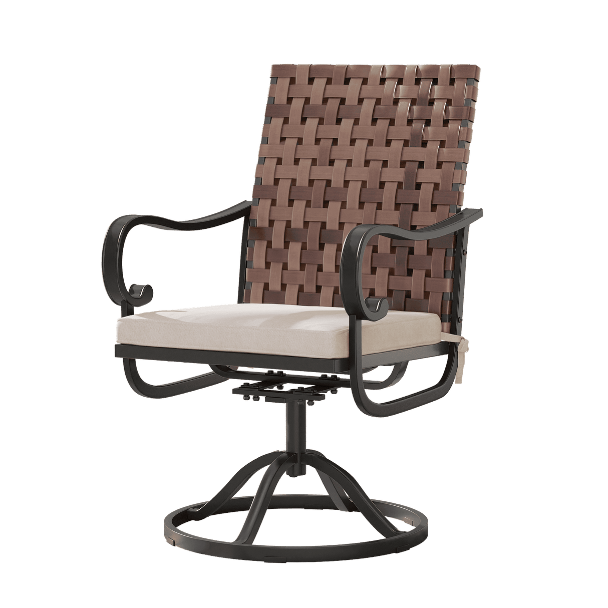 Vicllax Harmony 360-Degree Swivel Outdoor Armchair, Set of 2
