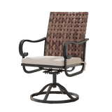 Vicllax Harmony 360-Degree Swivel Outdoor Armchair, Set of 2