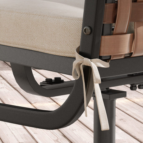 Vicllax Harmony 360-Degree Swivel Outdoor Armchair, Set of 2