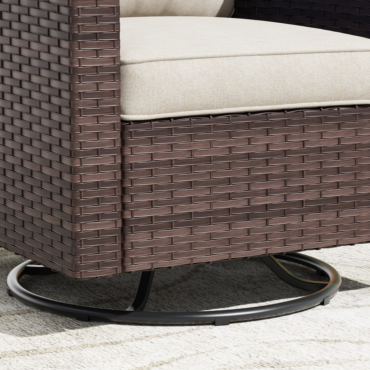 Vicllax Versatile Wicker Patio Sofa, Love Seat Glider, Chairs and Ottomans