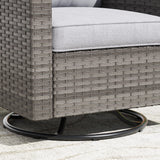 Vicllax Versatile Wicker Patio Sofa, Love Seat Glider, Chairs and Ottomans