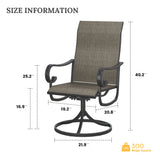 Vicllax 7/9 Pieces Outdoor Dining Set with Patio Round Dining Table and Swivel Chairs