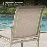 VICLLAX 11-Pcs Outdoor Dining Set, 63” Round Metal Table with Umbrella Hole & 10 Stackable  Chairs