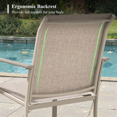 VICLLAX 11-Pcs Outdoor Dining Set, 63” Round Metal Table with Umbrella Hole & 10 Stackable  Chairs