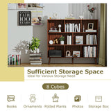 Vicllax Open Bookshelf with Legs, Storage Cube Floor Standing Display Shelf