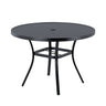 Vicllax 42" Round Metal Patio Table with Adjustable Umbrella Hole