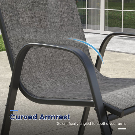 Vicllax 3-Piece Patio Bistro Set, Horizon Chairs and 27.6" Metal Square Table