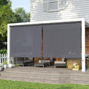 Vicllax Persiana Enrollable Inalámbrica para Exteriores con Bloqueo Solar, Toldo Enrollable con Manivela para Patio