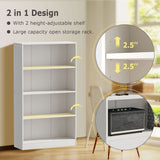 Vicllax Wooden Bookcase, 3/4/5 Shelf Display Open Bookshelves for Home Office