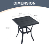 Outdoor Metal Round Side End Table