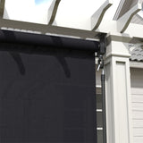 Vicllax Outdoor Custom Size Sun Blocking Roller Shade, Patio Shade Blinds, 96" drop