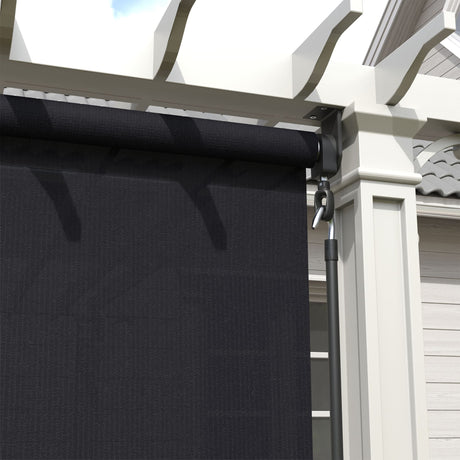 Vicllax Persianas enrollables con bloqueo solar para exteriores, persianas enrollables para patio