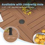 Vicllax 9 Pieces Outdoor Dining Set with 59" Square Dining Table and Stackable Chair