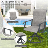 VICLLAX 5/7 Pieces Outdoor Dining Set, Swivel Dining Chairs Set of 4/6 and Round Patio Table