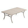 Vicllax Outdoor Metal Dining Table for 8 with Umbrella Hole, 70.9" Rectangular Dining Table