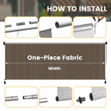 Vicllax Outdoor Sun Blocking Roller Shade, Patio Roll Up Shade Blinds